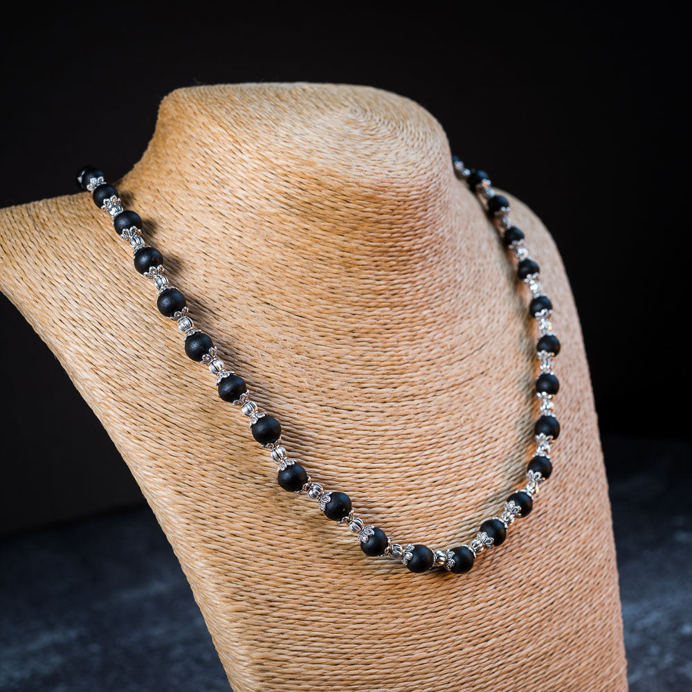 Tulsi Kunti Mala Black 1xLoop #64