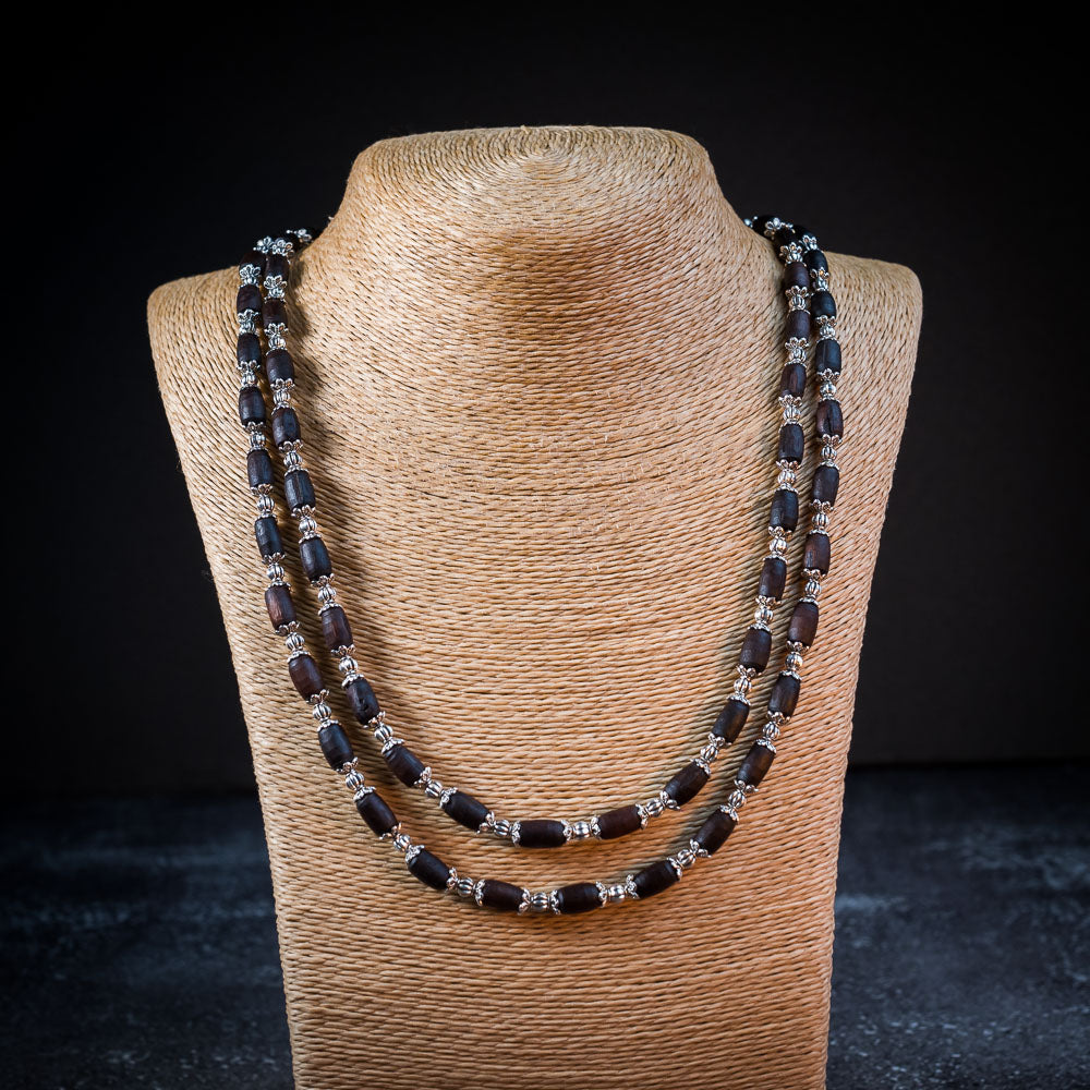 Tulsi Kunti Mala Black 3xLoop #65