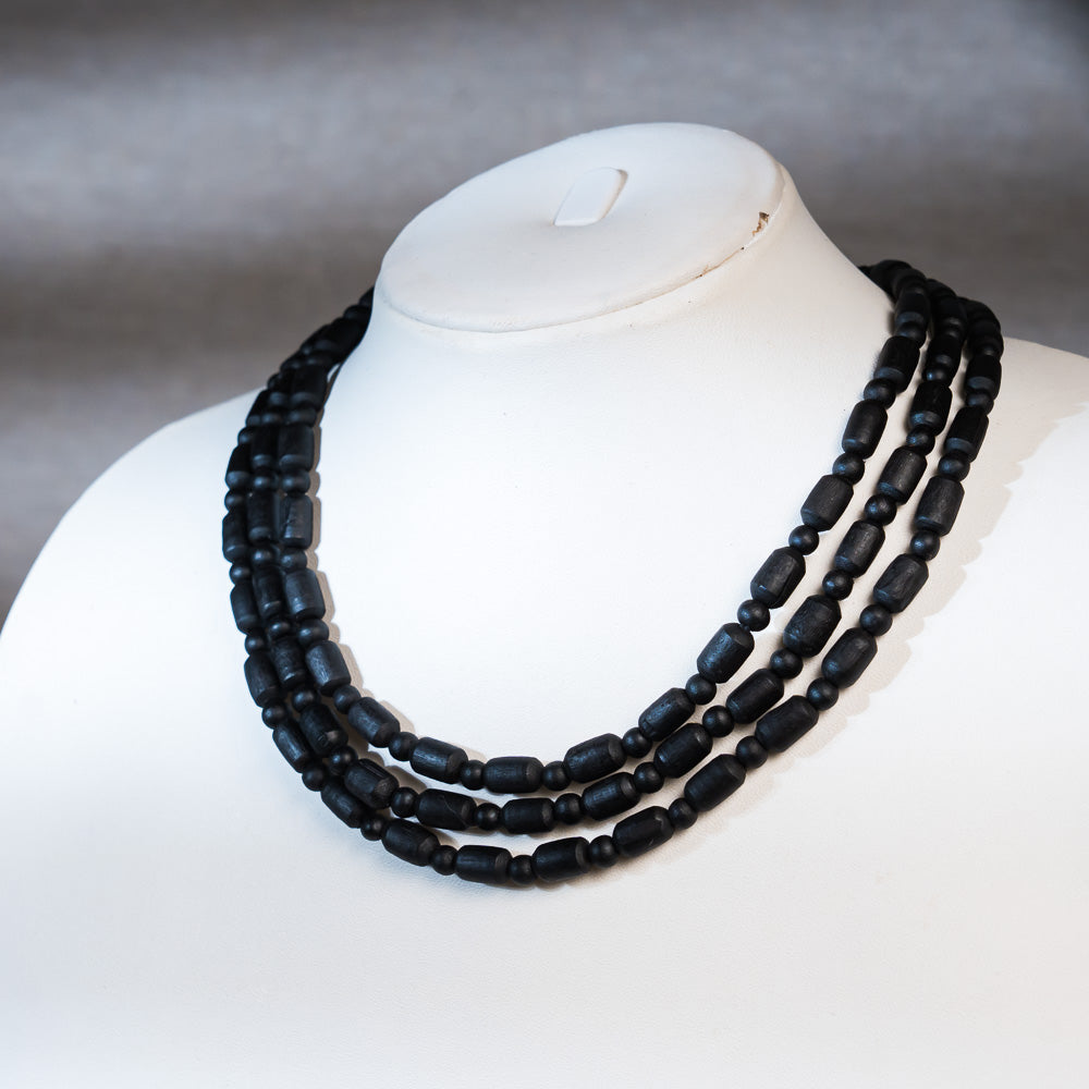 Tulsi Kunti Mala Smooth Black#88