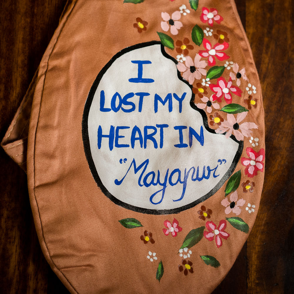 Handpainted Beadbag - I Lost my Heart in Mayapur