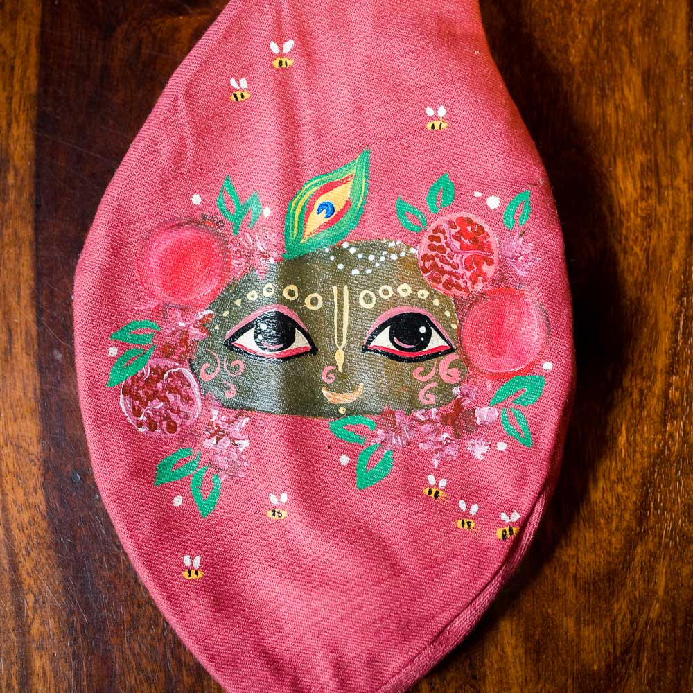Handpainted Beadbag - Berry Giridhari