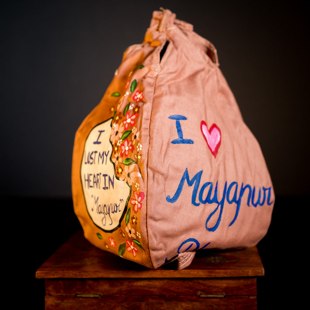 Handpainted Beadbag - I Lost my Heart in Mayapur