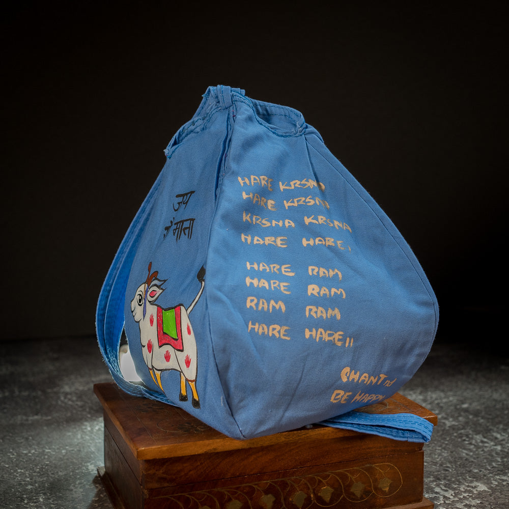 Handpainted Beadbag - Krishna´s Cow