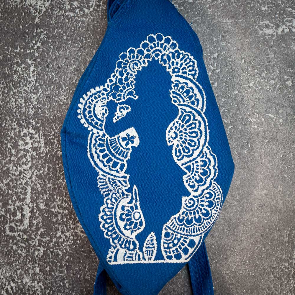 Handpainted Beadbag - Govinda Blue