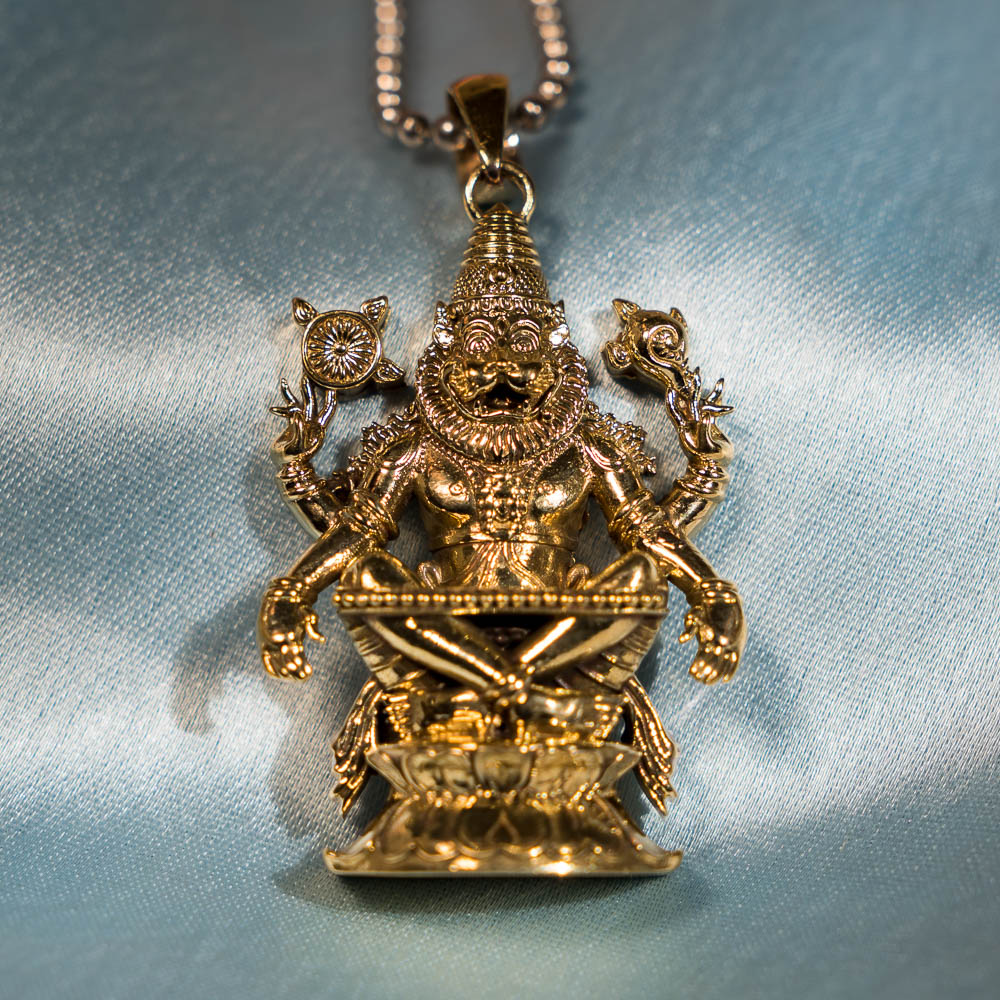 Narasimha Lotus Pendant - Panchaloha