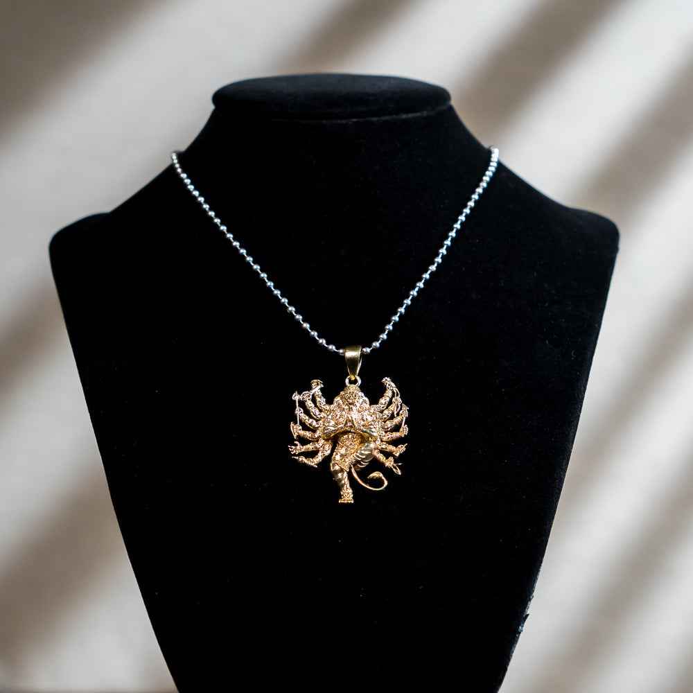 Multi-Armed Narasimha Pendant - Panchaloha