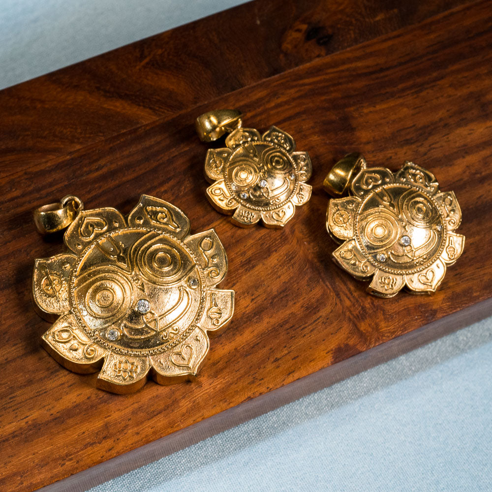 Golden Jagannath Pendant - Panchaloha