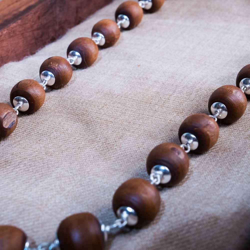 Janardana Silver Tulsi Mala - Guardian of all beings