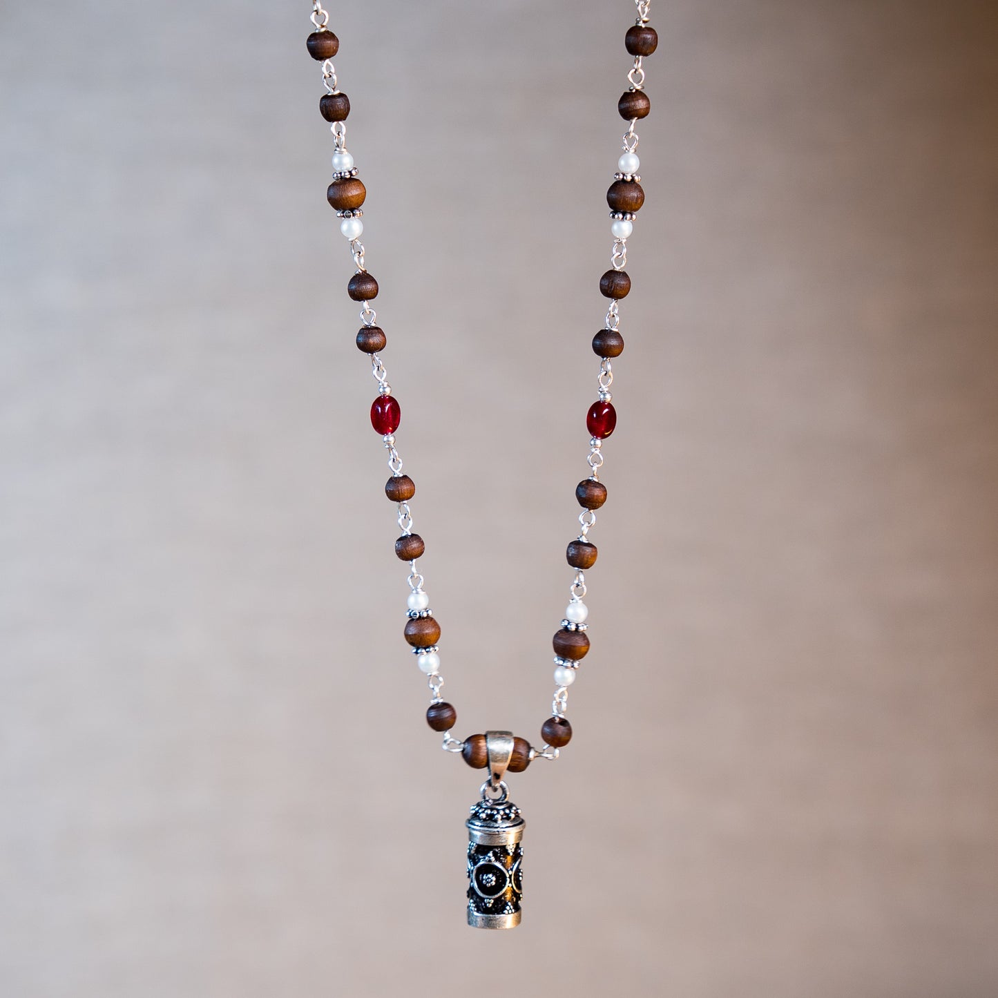 Divya Silver Tulsi Mala - Elegant Devotional Jewellery
