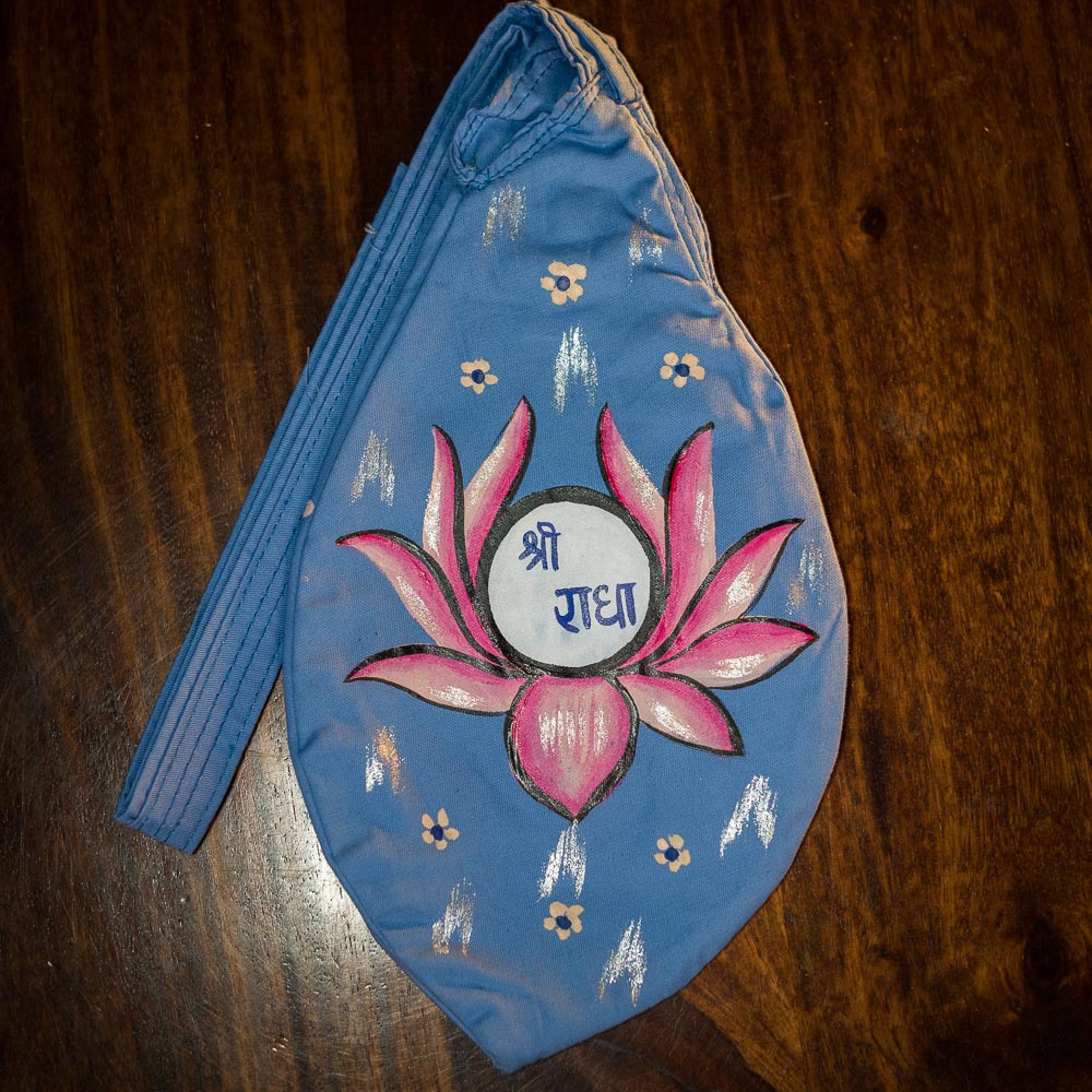 Handpainted Beadbag - Jay Radha Lotus