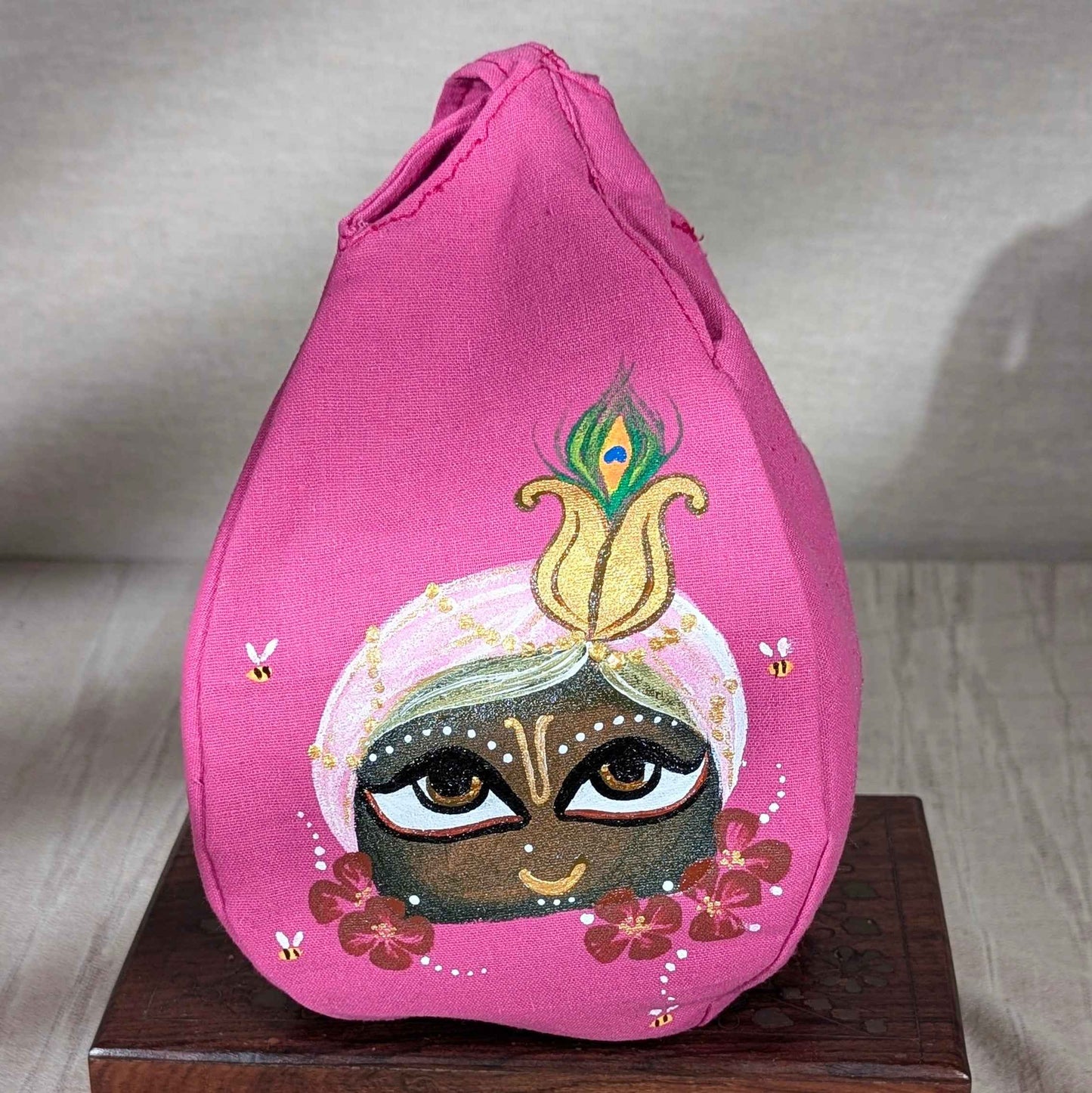Hand-painted Beadbag - Giri in Pink