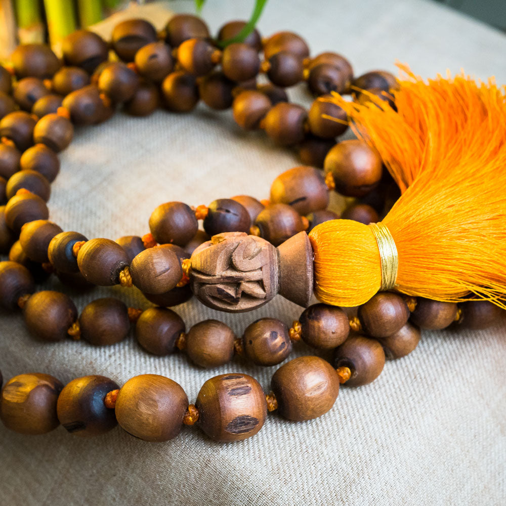 Gauranga Japa Mala with Radha's Name carved on the Head #04