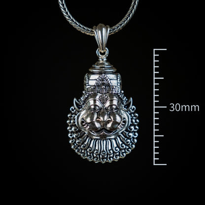 Shanta Mukha Narasimha 92.5 Silver Pendant