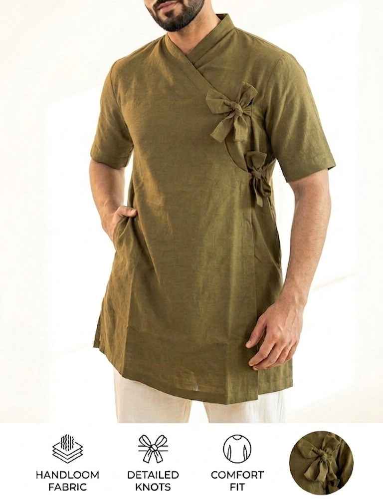 The Modern Bagal Bandi Kurta Short Sleeves