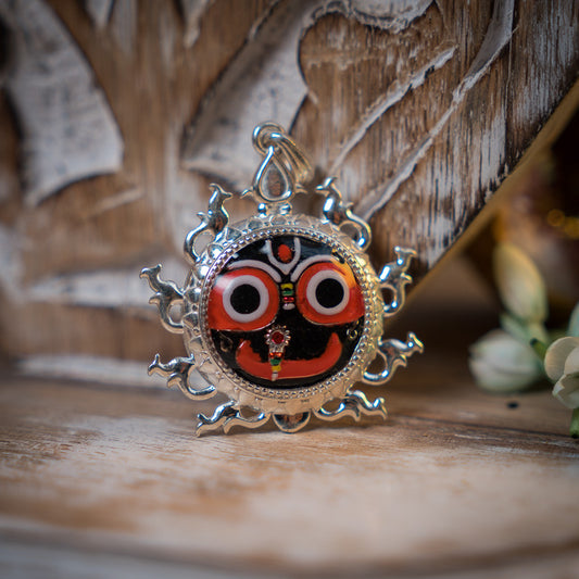 Jagannath Chakra  92.5 Silver Pendant