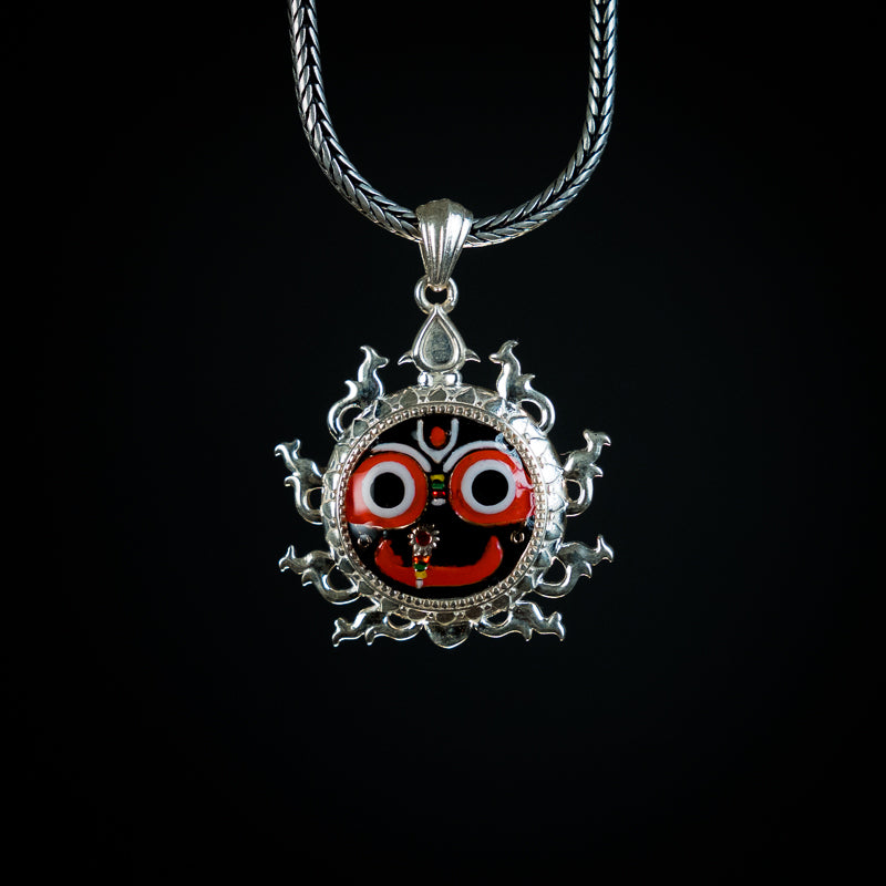 Jagannath Chakra  92.5 Silver Pendant