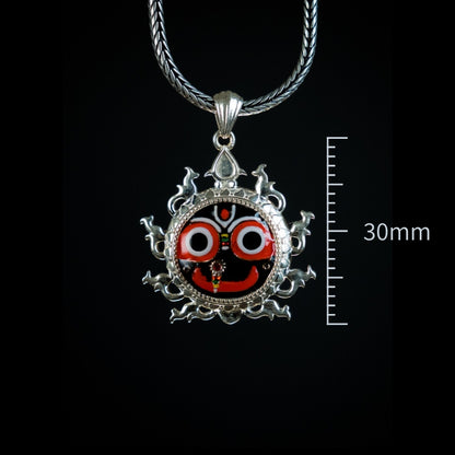 Jagannath Chakra  92.5 Silver Pendant