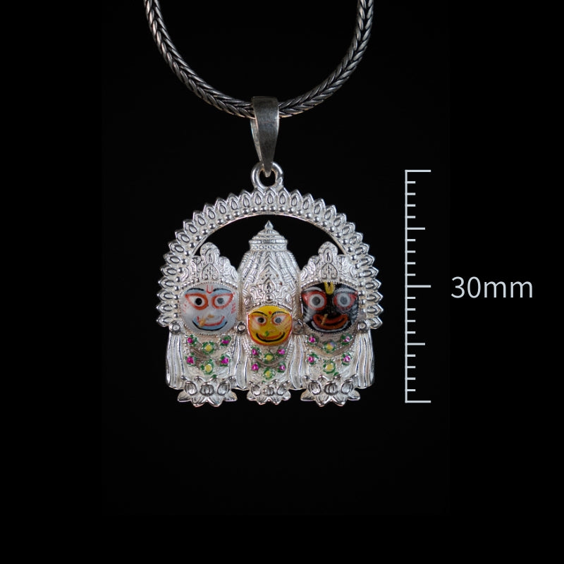 Jagannath Baladev Subadra  92.5 Silver Pendant