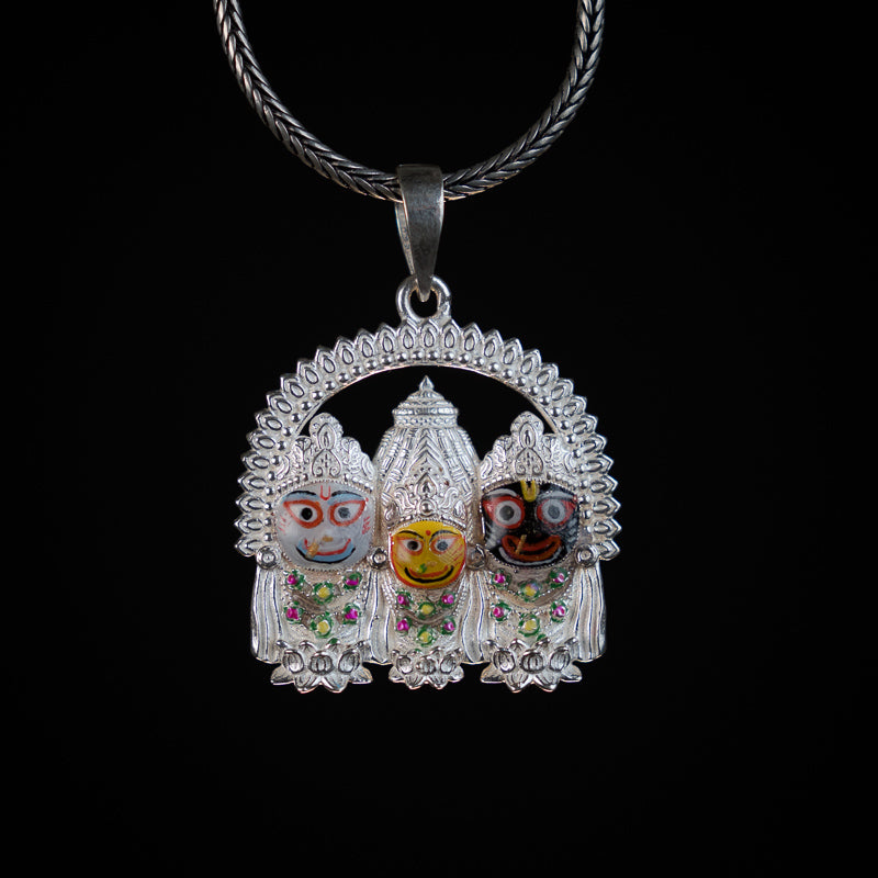 Jagannath Baladev Subadra  92.5 Silver Pendant