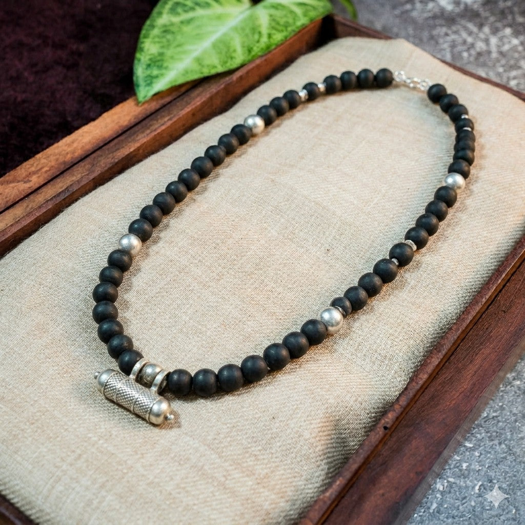 Silver Tulsi Kunti Mala Silver Perls  #S122 - I Love Mayapur