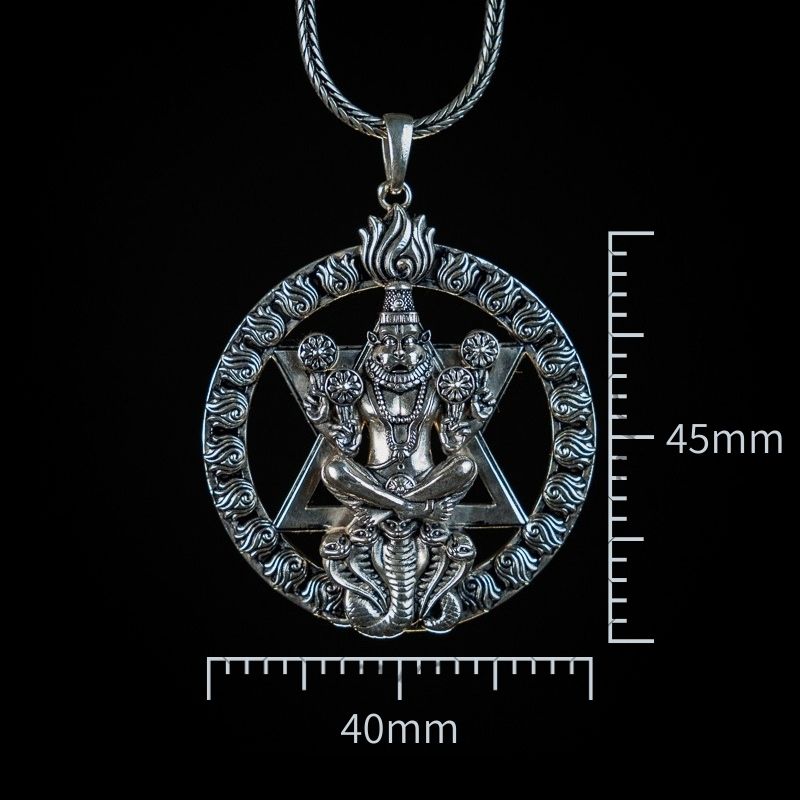 Chakra Narasimha 92.5 silver Pendant