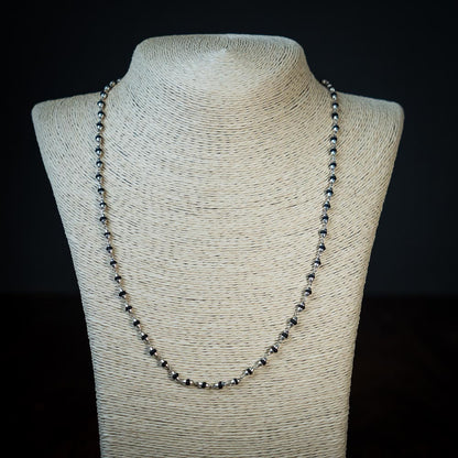 Silver Tulsi Kunti Mala 24Inch #51