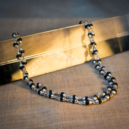 Silver Tulsi Kunti Mala 24Inch #51