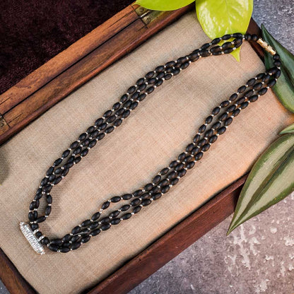 Tulsi Kunti Mala Black 3 String with Narasimha Kavacha #63