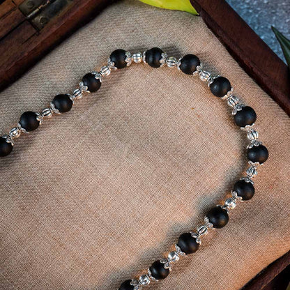 Tulsi Kunti Mala Black 1xLoop #64