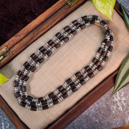 Tulsi Kunti Mala Black 3xLoop #65