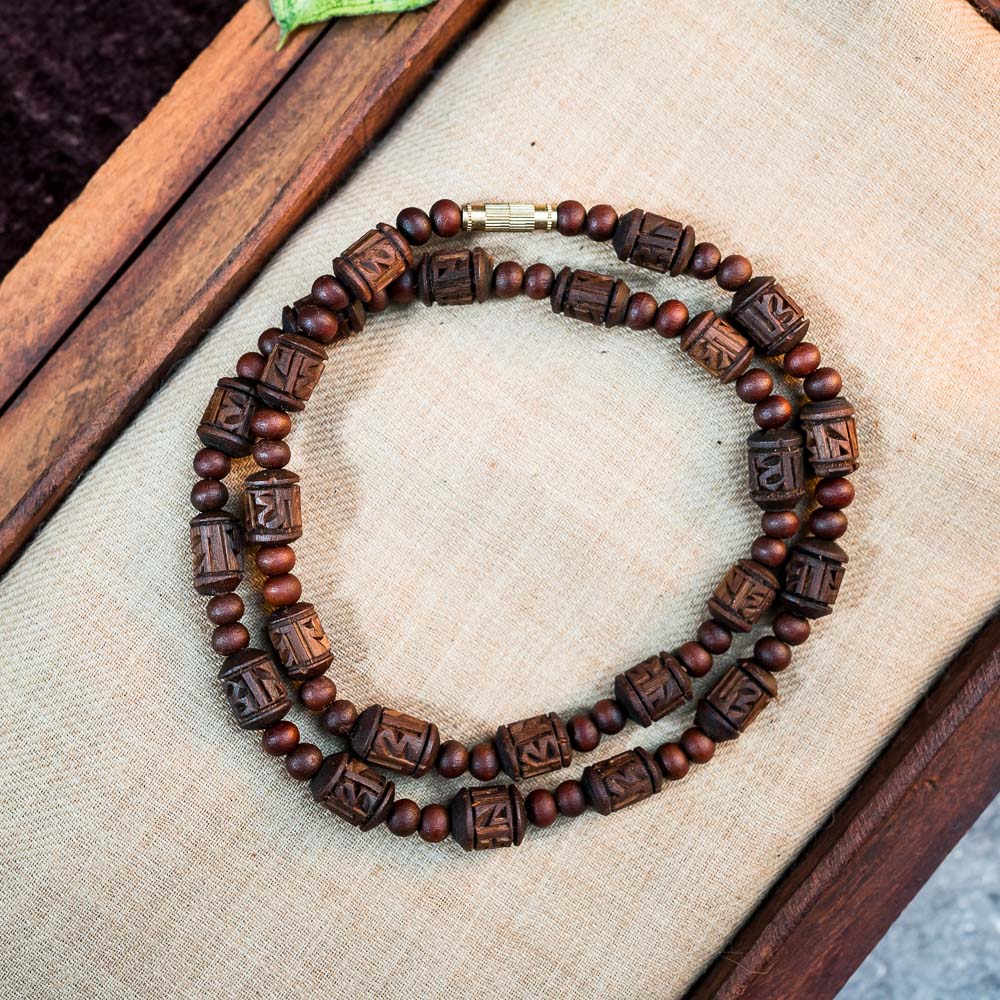 Tulsi Kunti Mala Radha Carving 1xloop #73