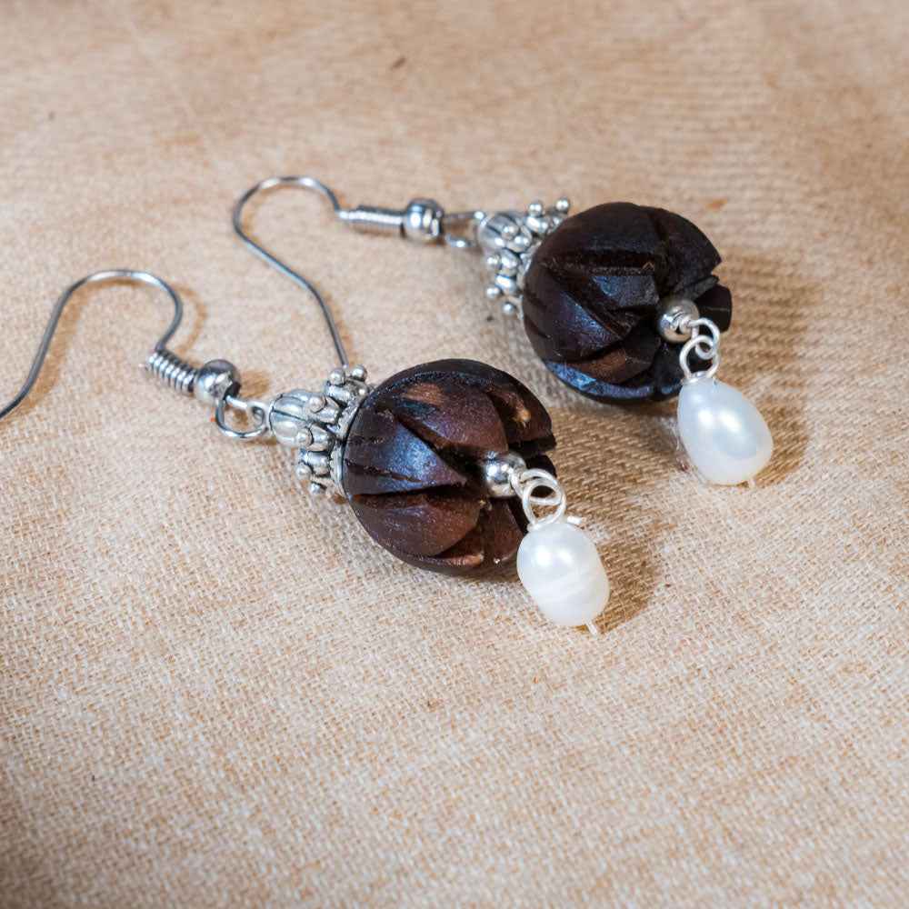 Tulsi Ear Rings Radhe Carved #80