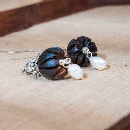 Tulsi Ear Rings Radhe Carved #80
