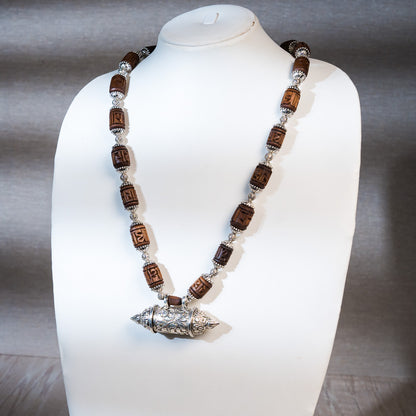 Maha Kavacha Tulsi Kunti Mala with Brown Radhe Beads #82