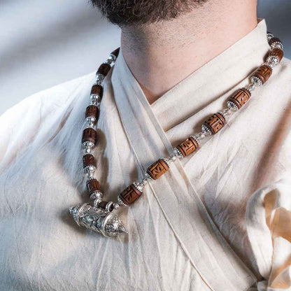Maha Kavacha Tulsi Kunti Mala with Brown Radhe Beads #82