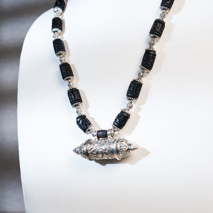 Maha Kavacha Tulsi Kunti Mala with Black Radhe Beads #84