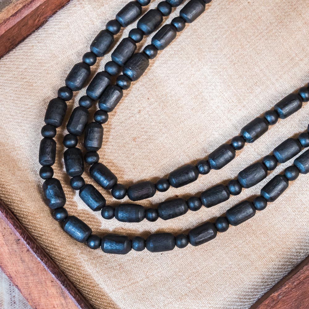 Tulsi Kunti Mala Smooth Black#88