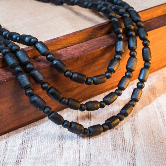 Tulsi Kunti Mala Smooth Black#88