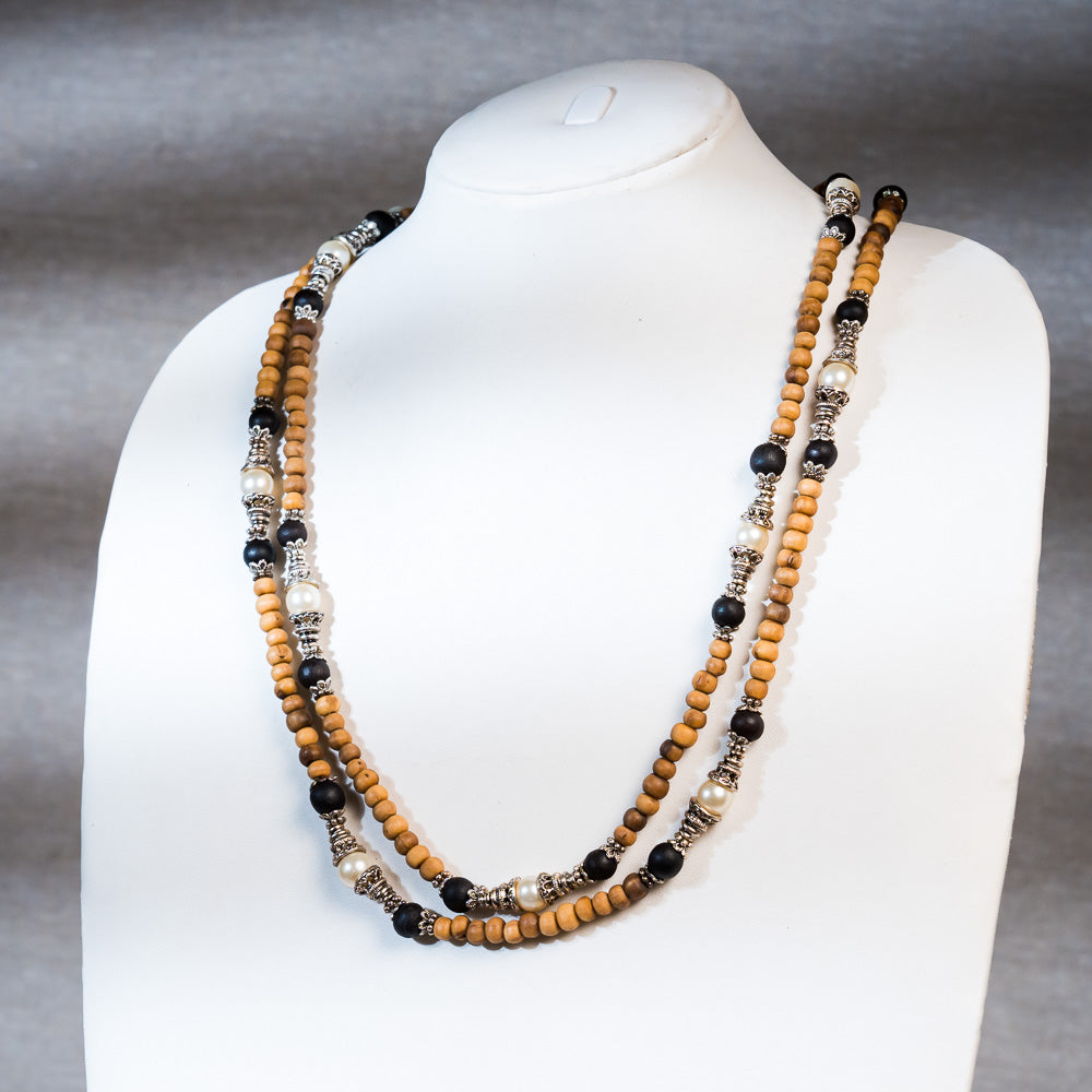Tulsi Kunti Mala with Turquoise stone bead #92
