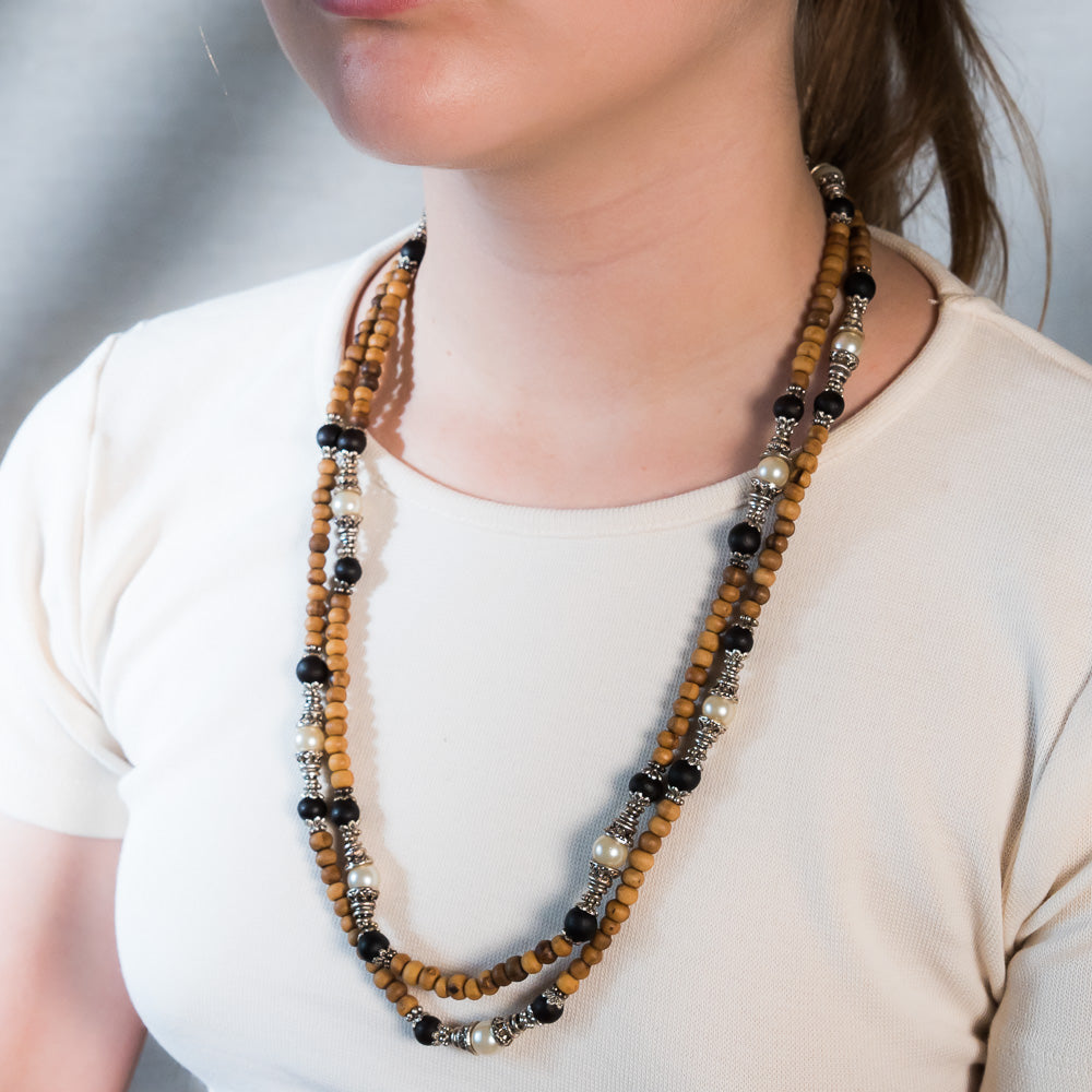 Tulsi Kunti Mala with Turquoise stone bead #92