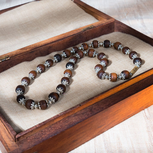 Tulsi Kunti Mala with Smooth Round Beads #95