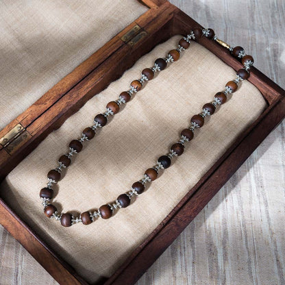 Tulsi Kunti Mala with Smooth Round Beads #95