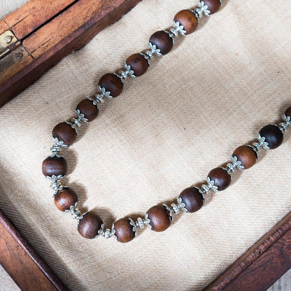 Tulsi Kunti Mala with Smooth Round Beads #95