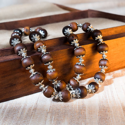 Tulsi Kunti Mala with Smooth Round Beads #95