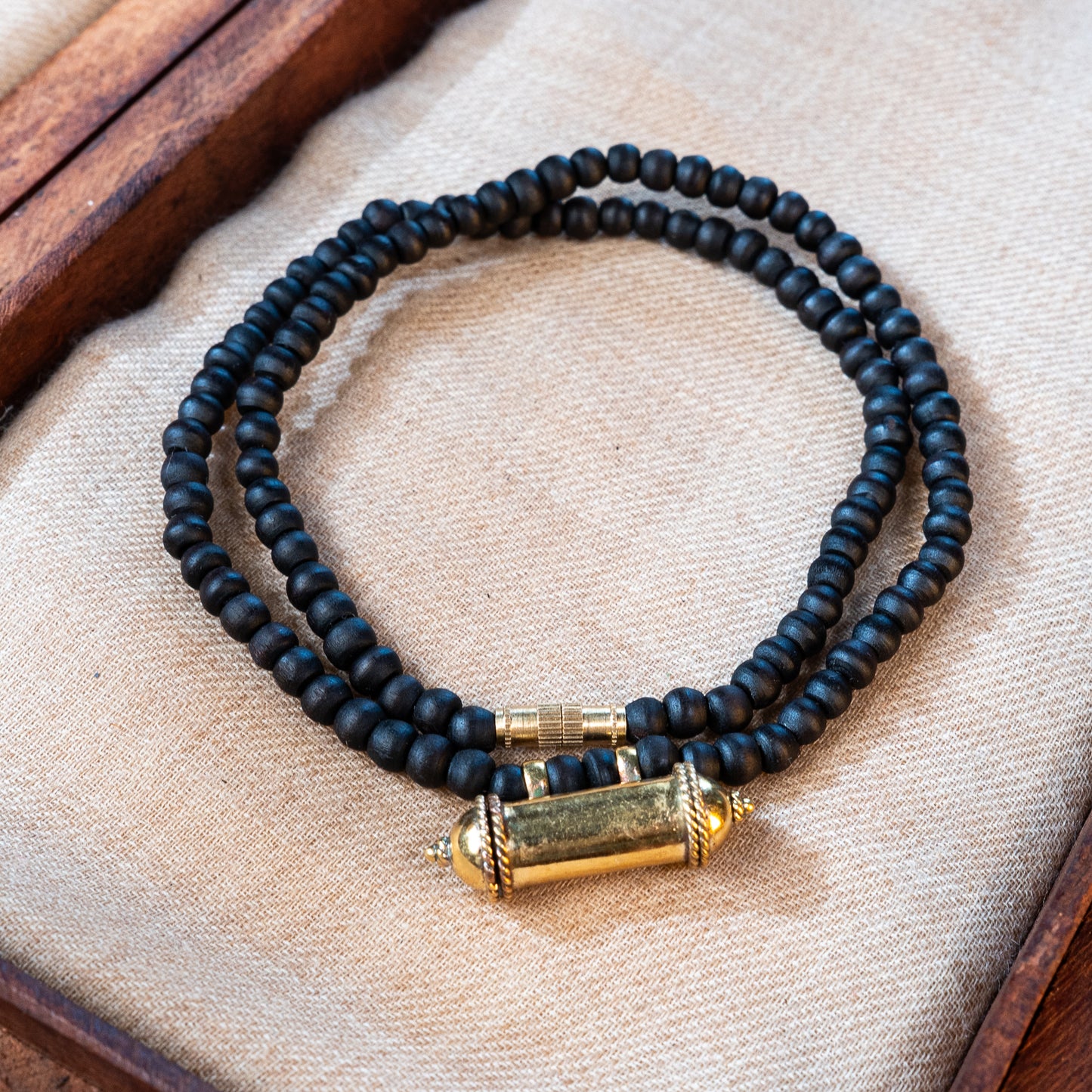 Kavacha with Black Tulsi Kunti Mala Panchaloha Pendant #96 / #97