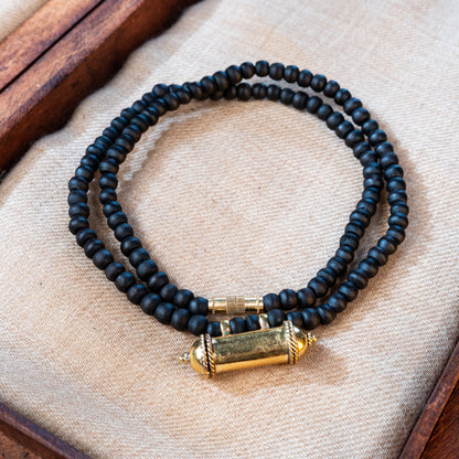 Kavacha with Black Tulsi Kunti Mala Panchaloha Pendant #96 / #97
