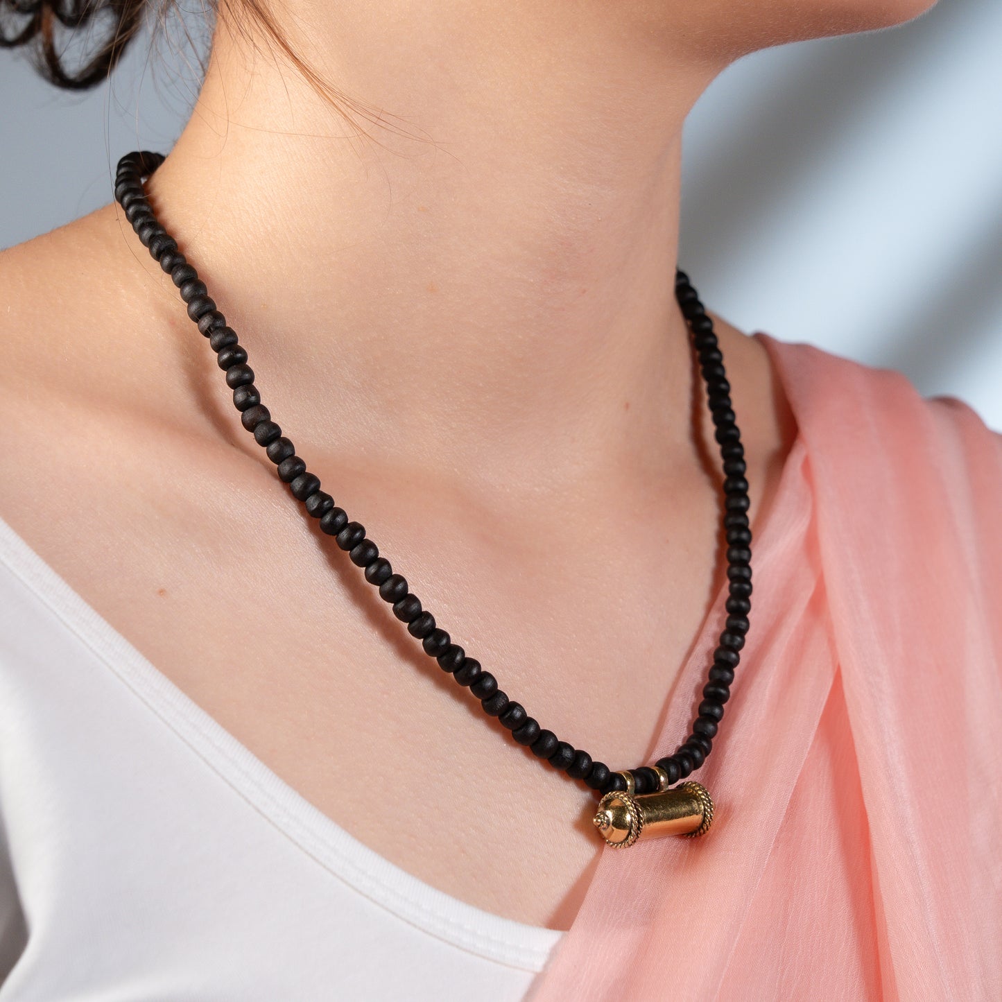Kavacha with Black Tulsi Kunti Mala Panchaloha Pendant #96 / #97