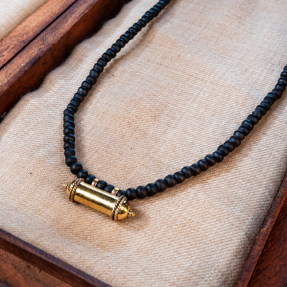 Kavacha with Black Tulsi Kunti Mala Panchaloha Pendant #96 / #97