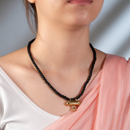 Kavacha with Black Tulsi Kunti Mala Panchaloha Pendant #96 / #97