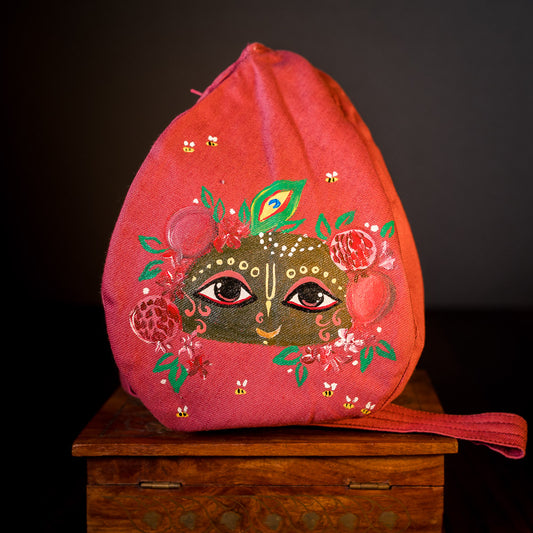 Handpainted Beadbag - Berry Giridhari